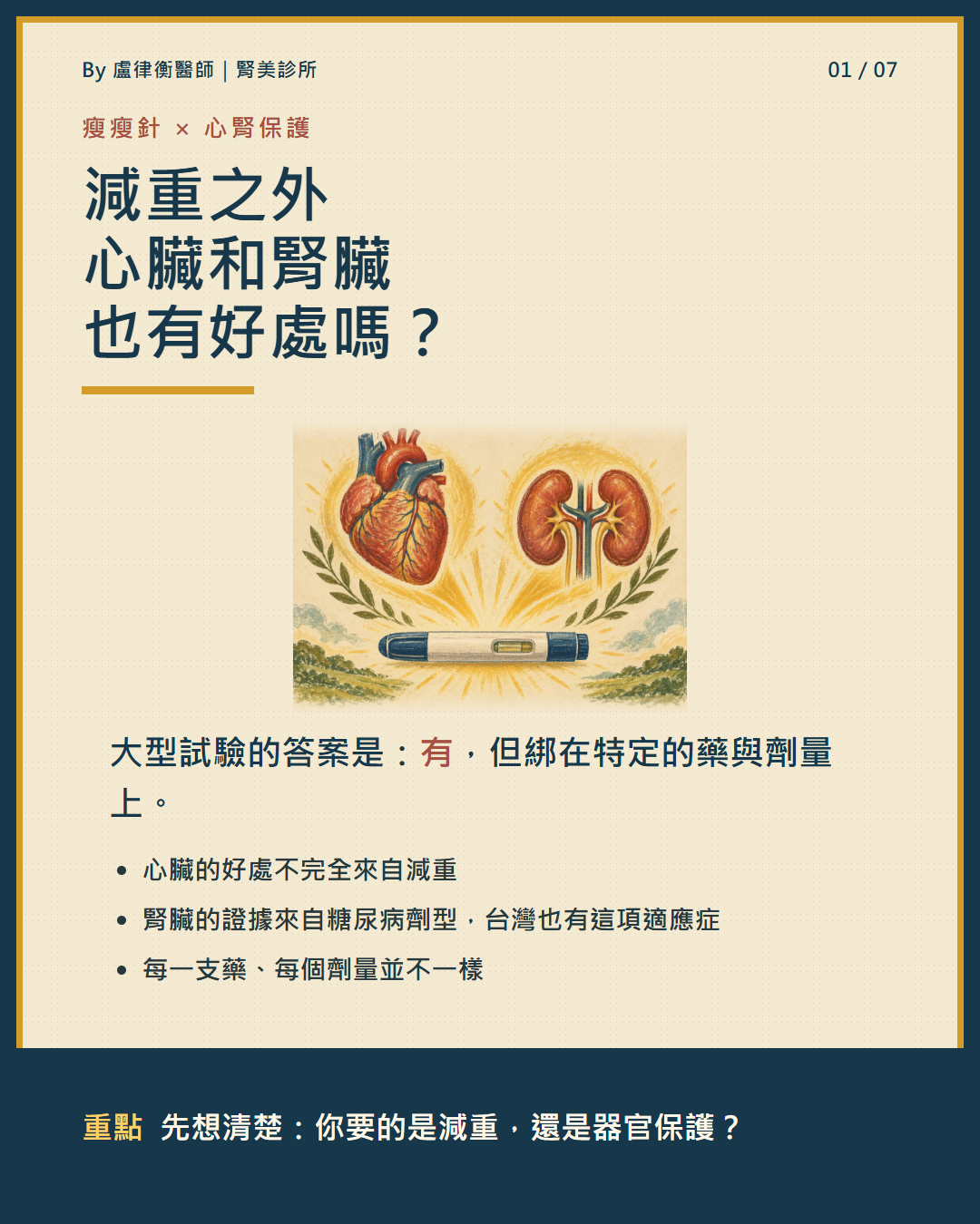 瘦瘦針對心臟腎臟有幫助嗎？減重之外的護心護腎證據解析｜腎美診所