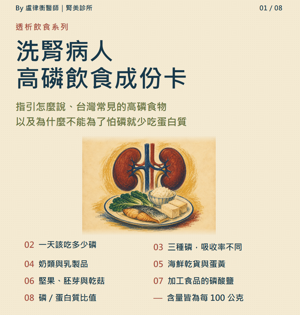 洗腎血磷過高怎麼降？高磷食物清單與磷結合劑吃法解析｜腎美診所
